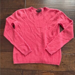 Tahari Pure Lux 100% Cashmere Pullover Sweater Classic Fit Hot Pink Sz M
